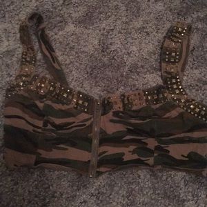 Toska Camo Bralett/Crop Top